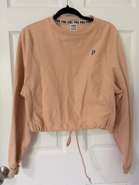 Victoria's Secret PINK Crewneck Sweatshirt in Dusty Peach